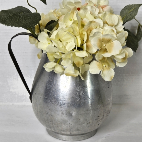 Vintage Shabby Chic / French Country Aluminum Hand Held Pitcher - Picture 6 of 9